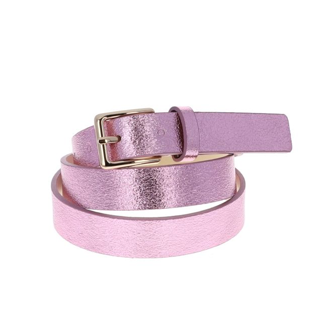 Ceinture a boucle en cuir irise rose pale Taille L Maison Suzanne Le petit Souk