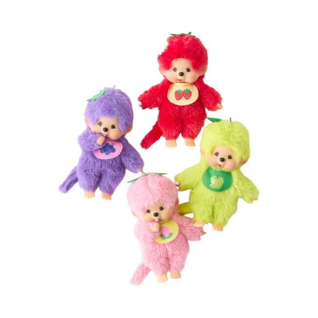 Peluche Kiki le singe fruit fraise rouge Monchhichi Le petit Souk