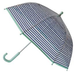 Parapluie enfant rayé bleu