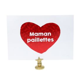 carte maman paillettes