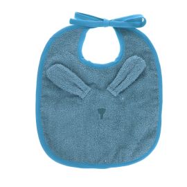 bavoir éponge lapin bleu bébé