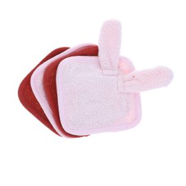 lot de 4 lingettes lavables en coton lapin rose