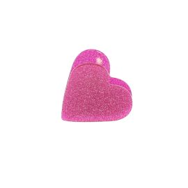 Pince cheveux coeur paillettes rose