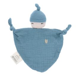 doudou lutin bleu gaze de coton