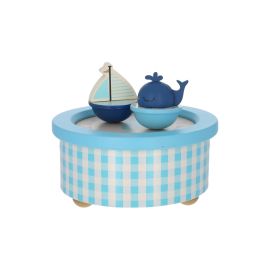 boite à musique bateau et baleine cadeau bébé