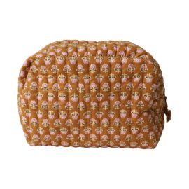 grande trousse de toilette block print curry