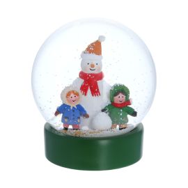 boule à neige enfants et bonhomme de neige Noël 