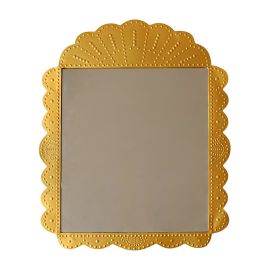 miroir martelé doré