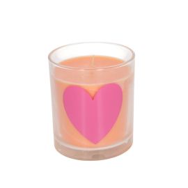 bougie coeur rose fleur d'oranger