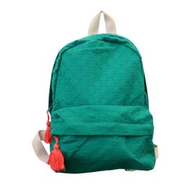 sac à dos enfant broderie verte