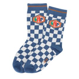 Chaussettes bleu et blanche damier - Dans les airs