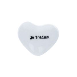 Coeur en porcelaine "je t'aime"