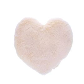 Coussin cœur rose nude