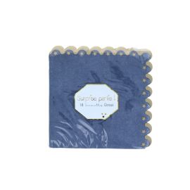 Lot de 18 serviettes bleues