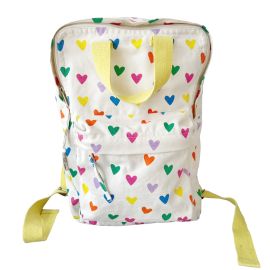 Sac à dos enfant double poignées coeurs multicolores