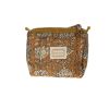 Petite trousse marron Block print - Delhi d'antan