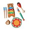 Set musical animaux 5 instruments en bois