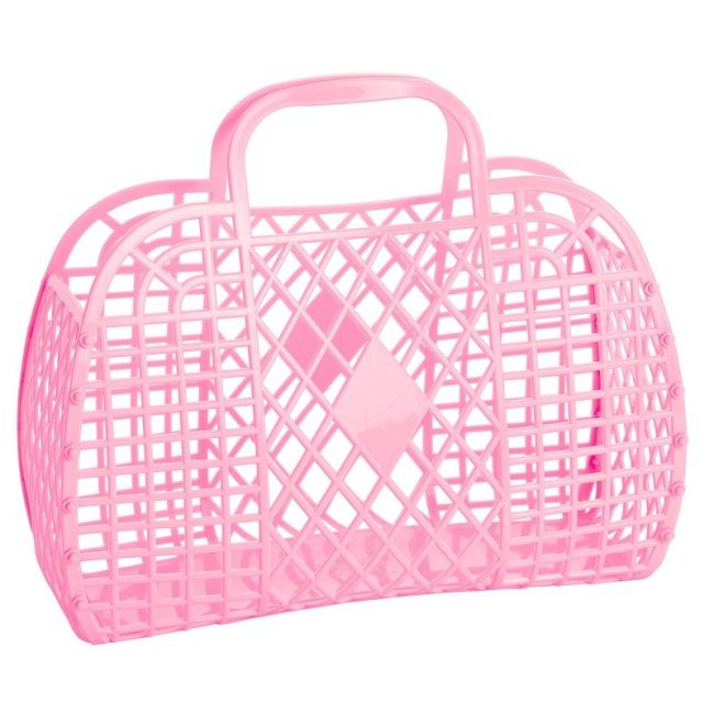 Sac Panier Plastique Rose Sun Jellies Le Petit Souk